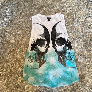 Glitter skull tank top !
